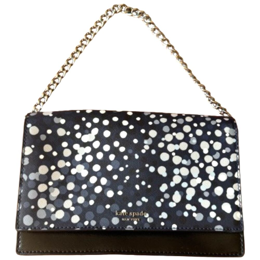 Kate Spade New York Cameron Convertible Crossbody Soirée Dot Print Black Silver